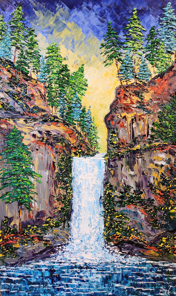 Waterfall of Colorful Vibrance