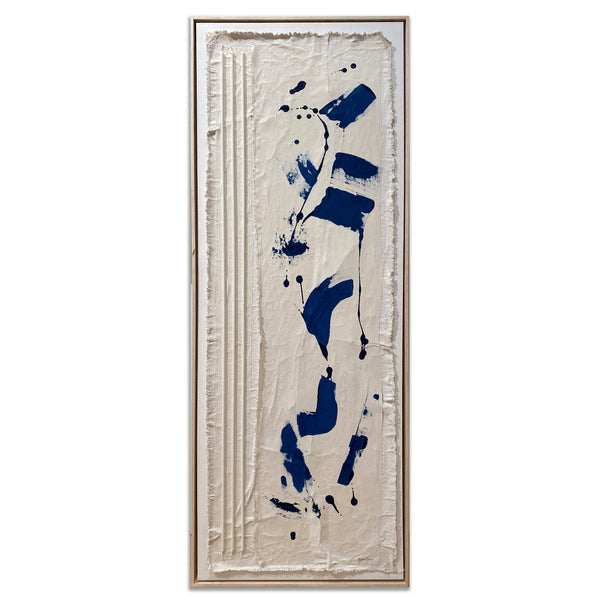Abstract Canvas Wall Sculpture - Blue
