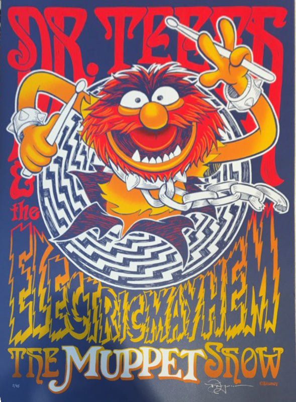 Electric Mayhem on Blue Stardream 90 of 95 - FRAMED