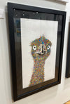 Graham Atwell (aka Atty) digital artwork of an ostrich custom framed by Ao5 Gallery.