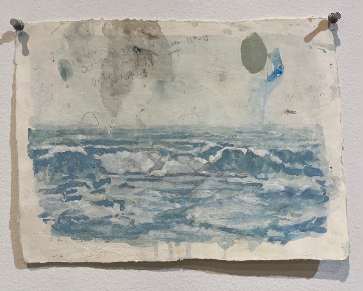 Nicole Charbonnet original artwork of a blue ocean.