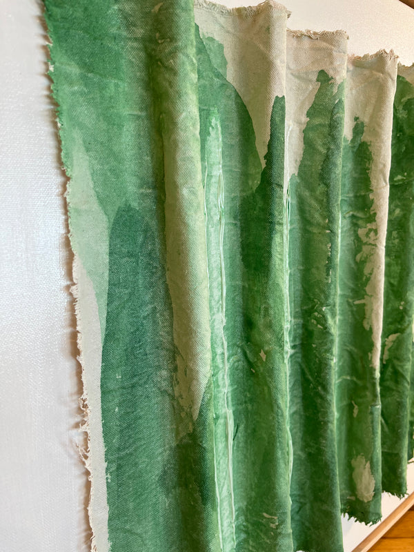 Canvas Sculpture Green Waves