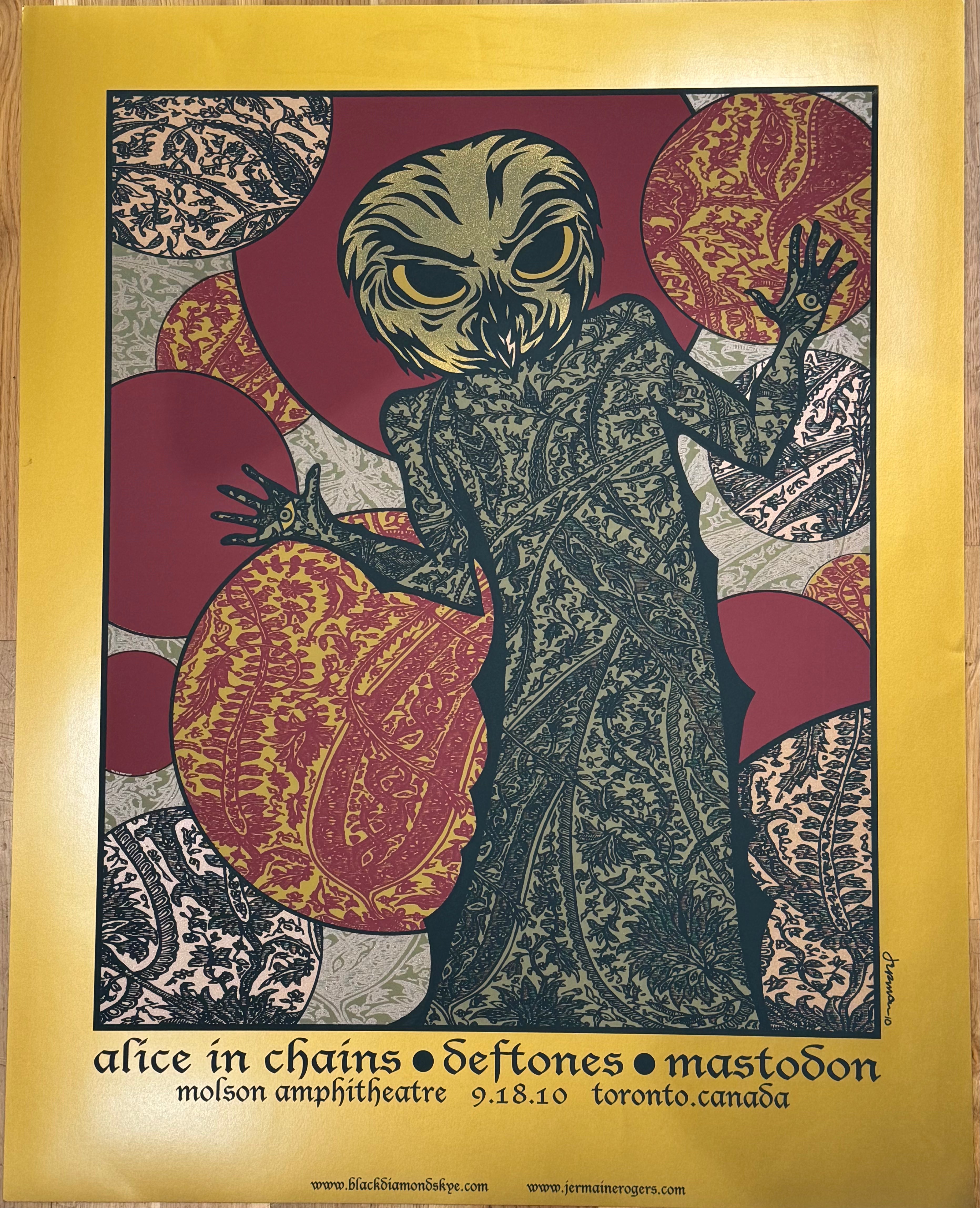 Alice In Chains Deftones, Mastodon-Toronto-  strange gold double sided TEST