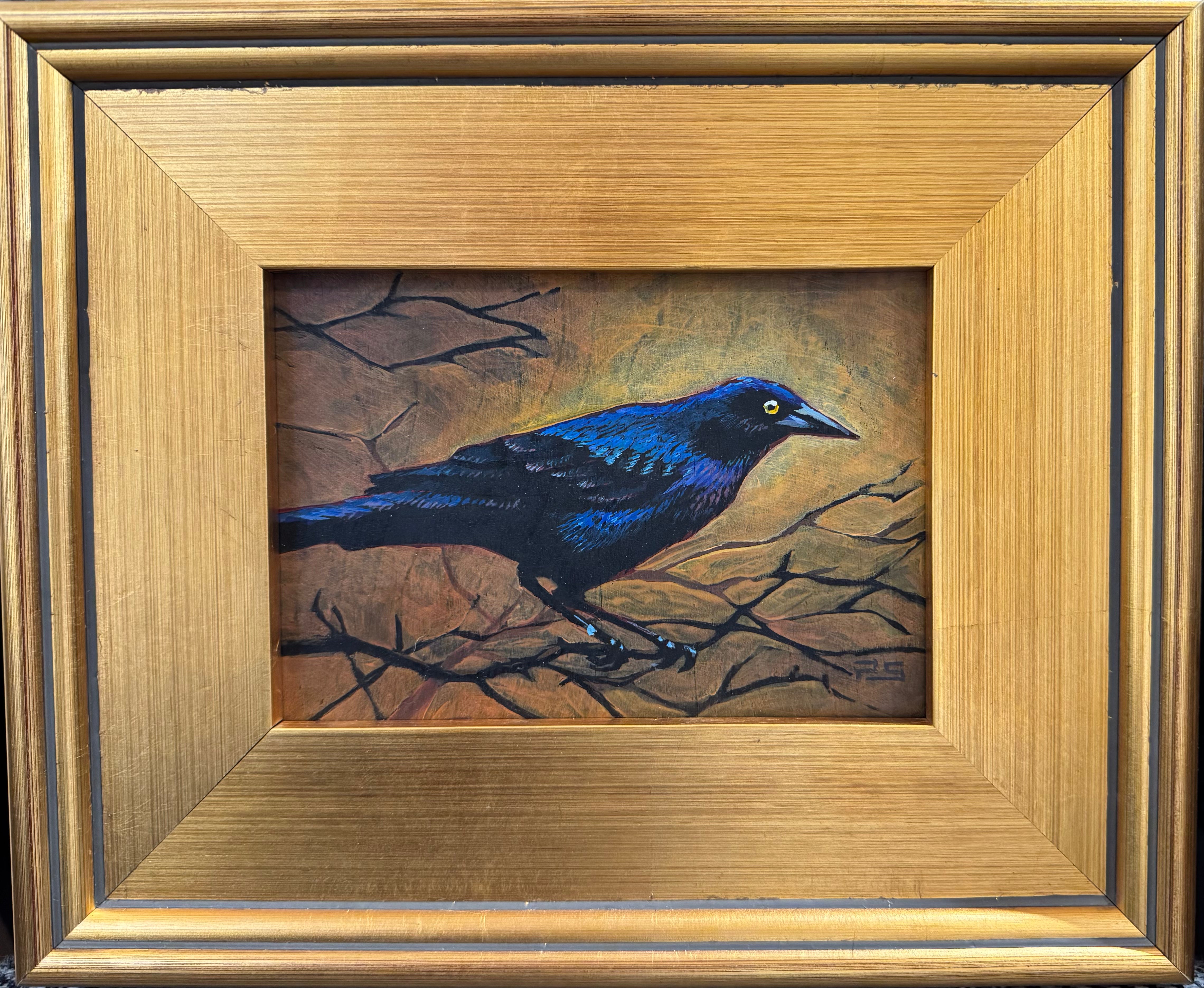Grackle In Gold