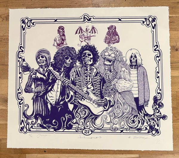 27 Club - RARE Purple and Violet Keyline - 46/60 - Deckled Edge