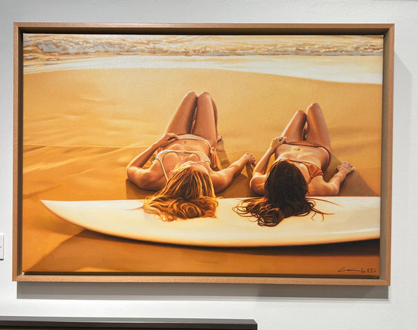 Gal Pals, Golden Sand, & Glittery Sea 1/25 - Framed