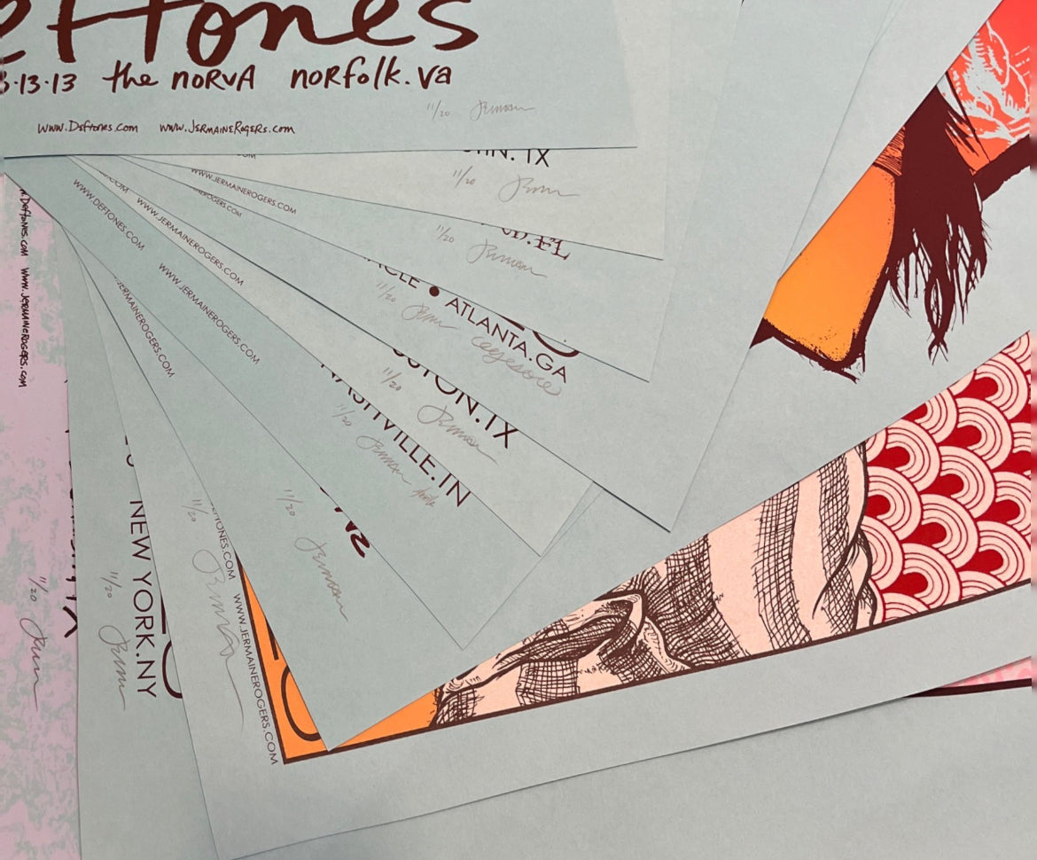 *Deftones North American Tour Full Set- Matching Numbers on Blue Raspberry