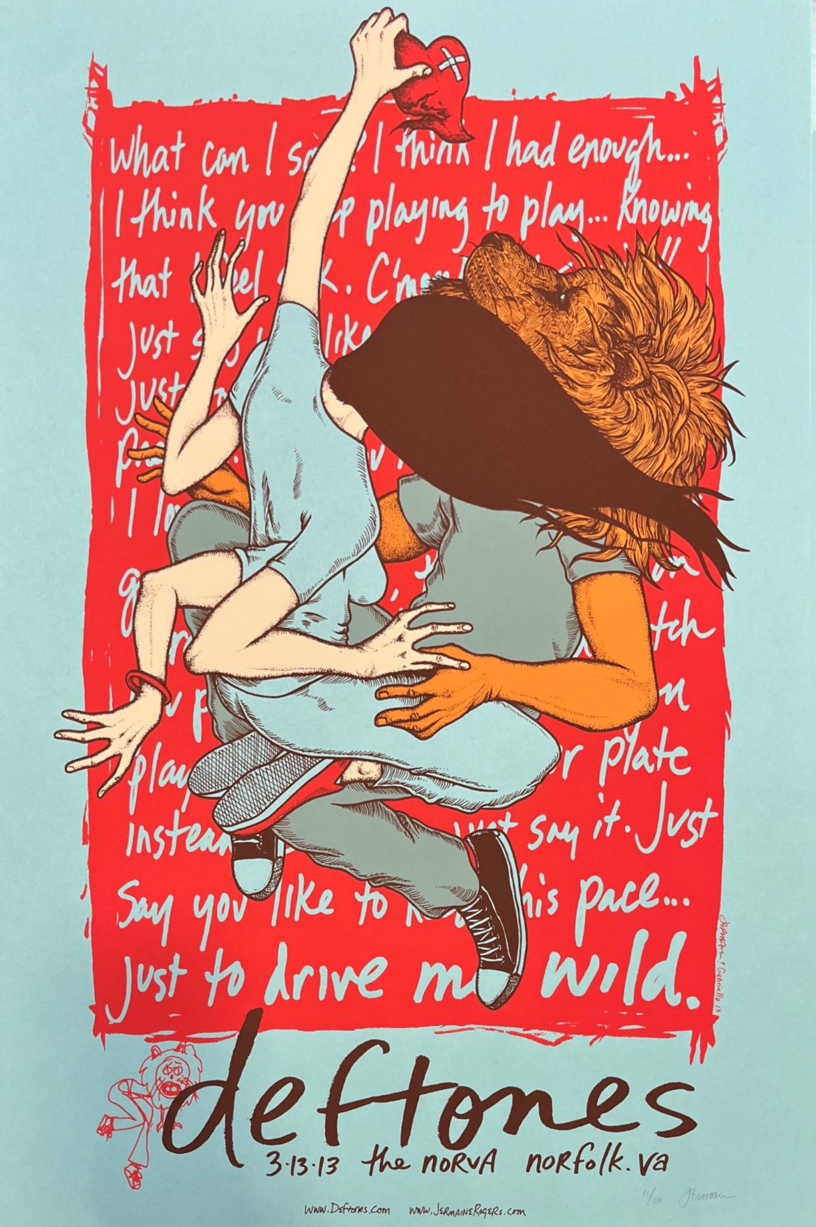 *Deftones North American Tour Full Set- Matching Numbers on Blue Raspberry