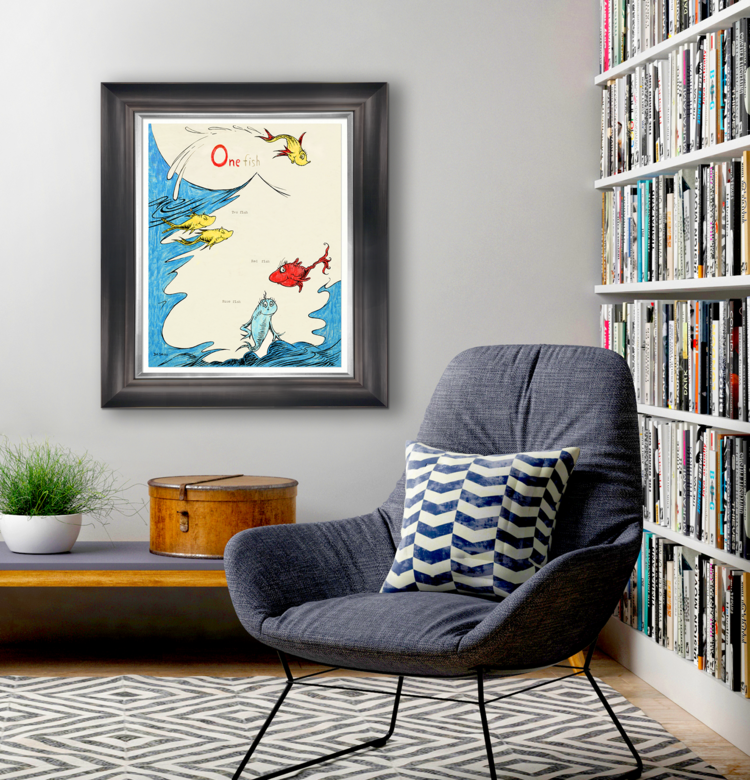One Fish Two Fish Red Fish Blue Fish 60th Anniversary - FRAMED 194/395