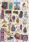 Jermaine Rogers & Various Artists uncut sticker set - Signed by Jermaine