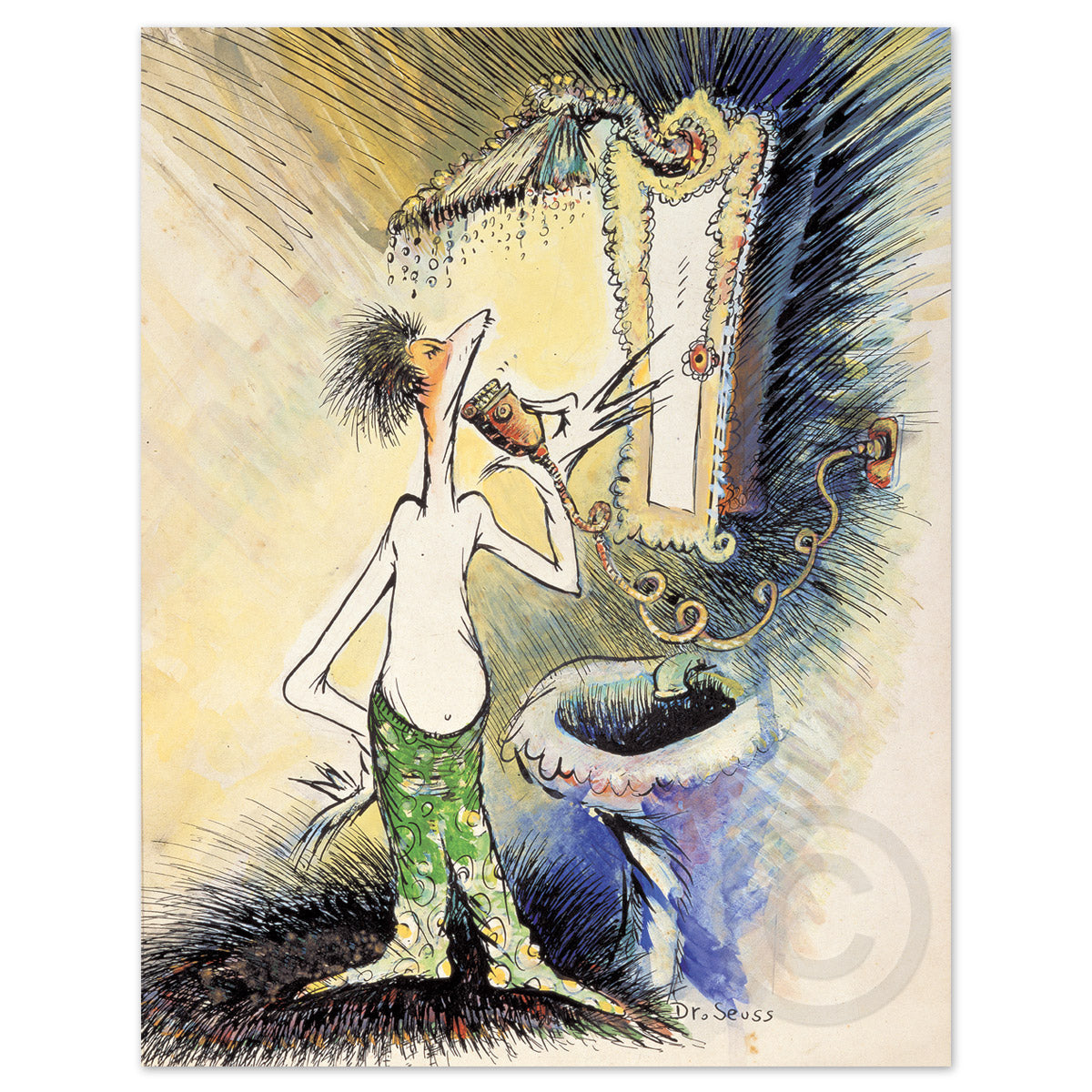 Self-Portrait as a Young Man Shaving - XCIV