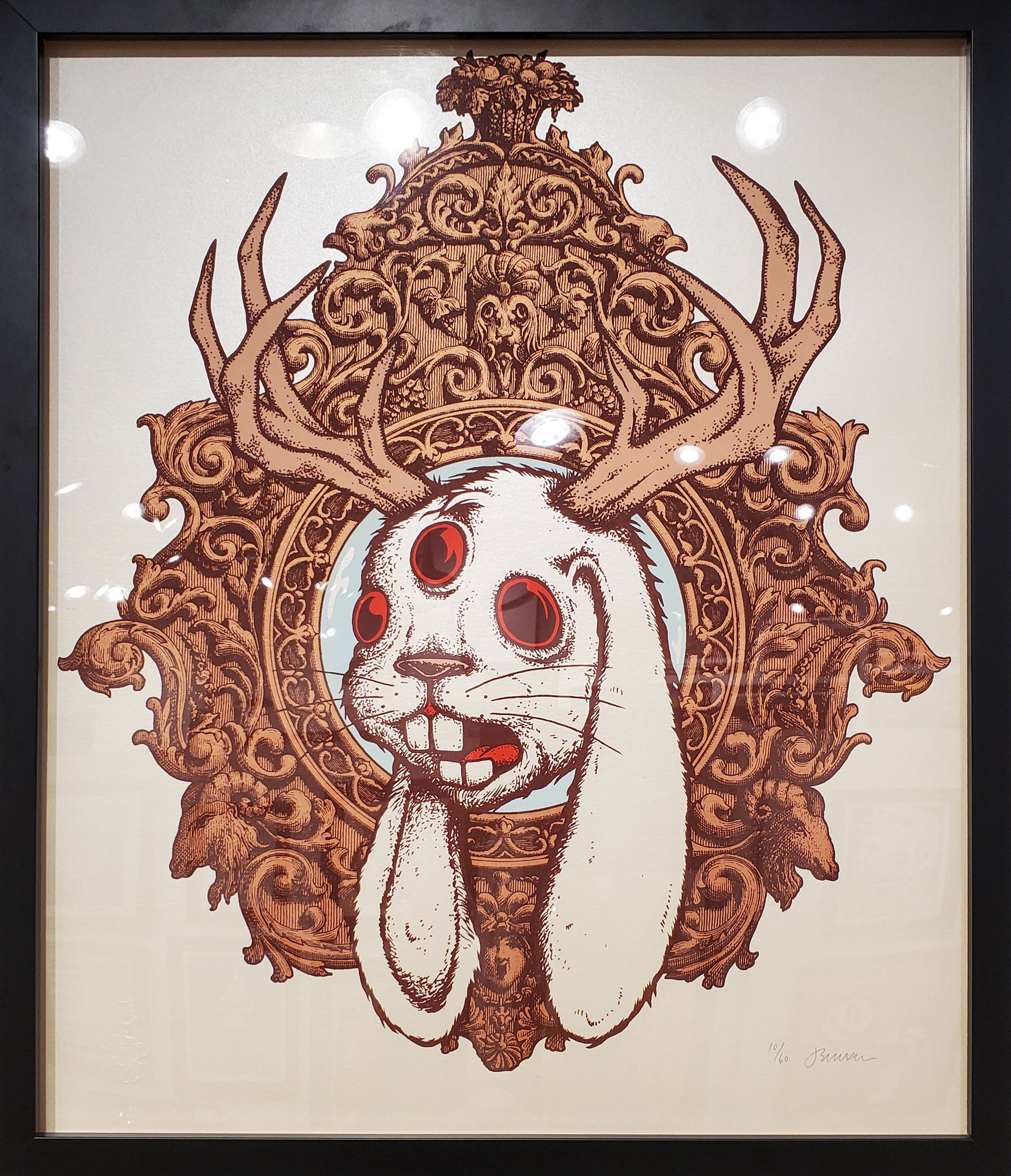 3 Eyed Jackalope - 10/60 - Opal Stardream - FRAMED