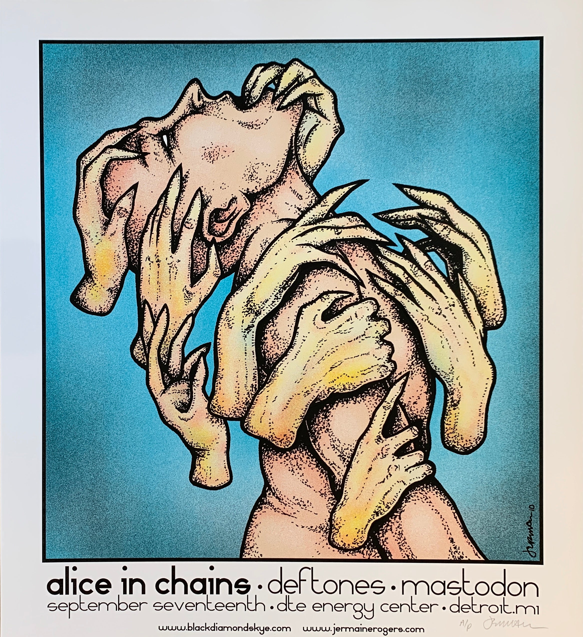 Alice in Chains & Deftones Detroit, MI 9.17.10 - A/P - White Stock