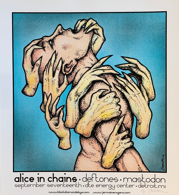 Alice in Chains & Deftones Detroit, MI 9.17.10 - A/P - White Stock