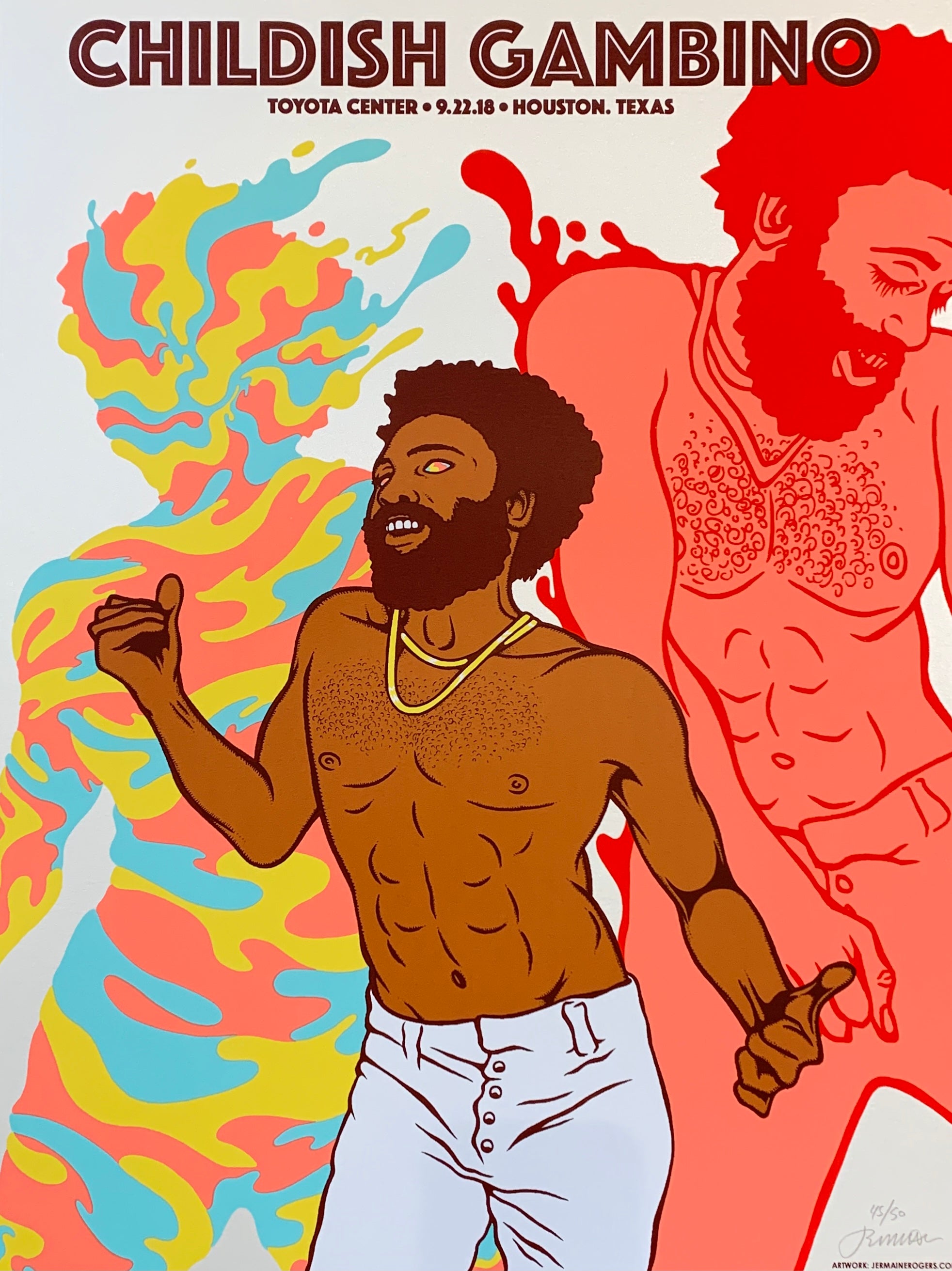 Childish Gambino Houston, TX 9.22.18 - 45/50 - White Stock