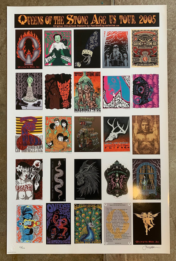 QOTSA 2005 full tour poster set Limited Edition 33/200