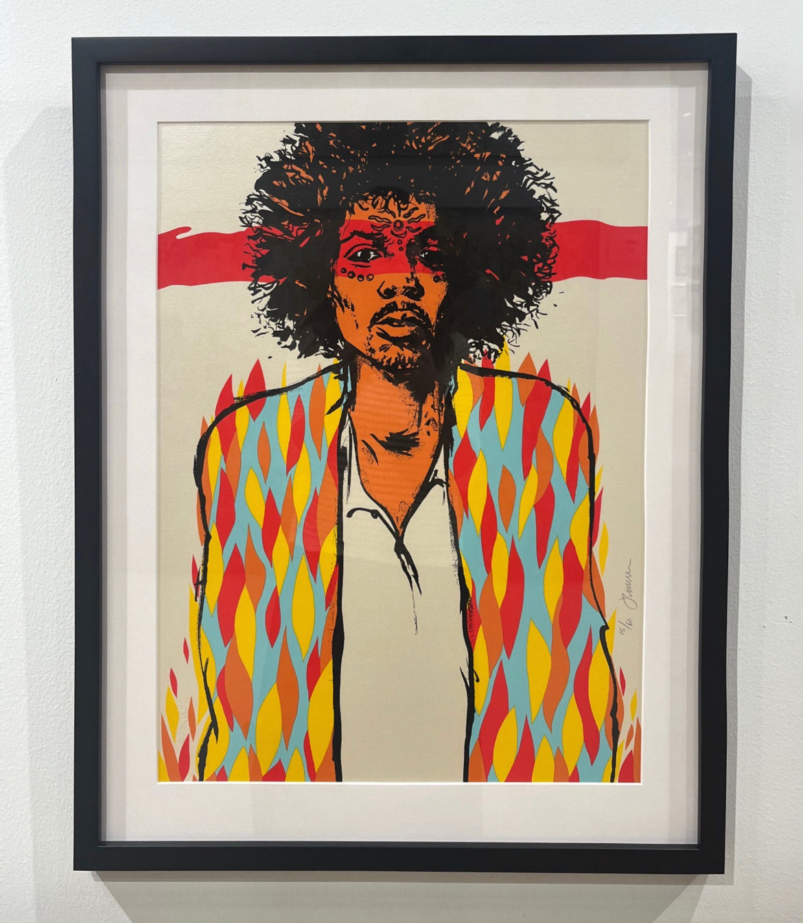 Voodoo (Jimi Hendrix) - Red 15/60 - FRAMED!