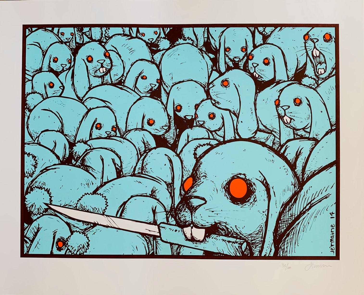 Family - Bunny with Knife in Mouth 35/100