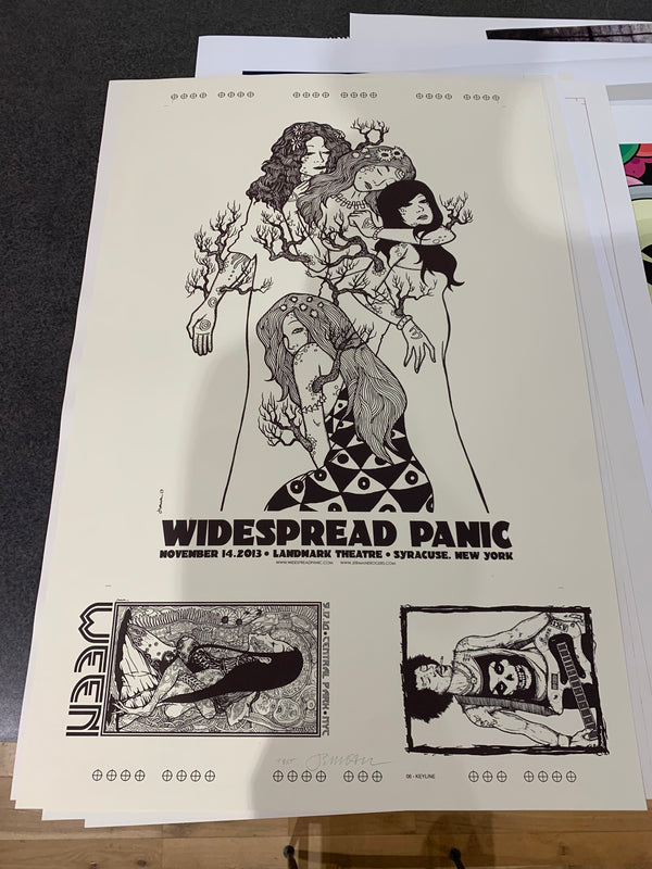 Widespread Panic Syracuse, NY 11.14.13 - RARE TEST - Uncut Keyline with Ween and Hendrix minis