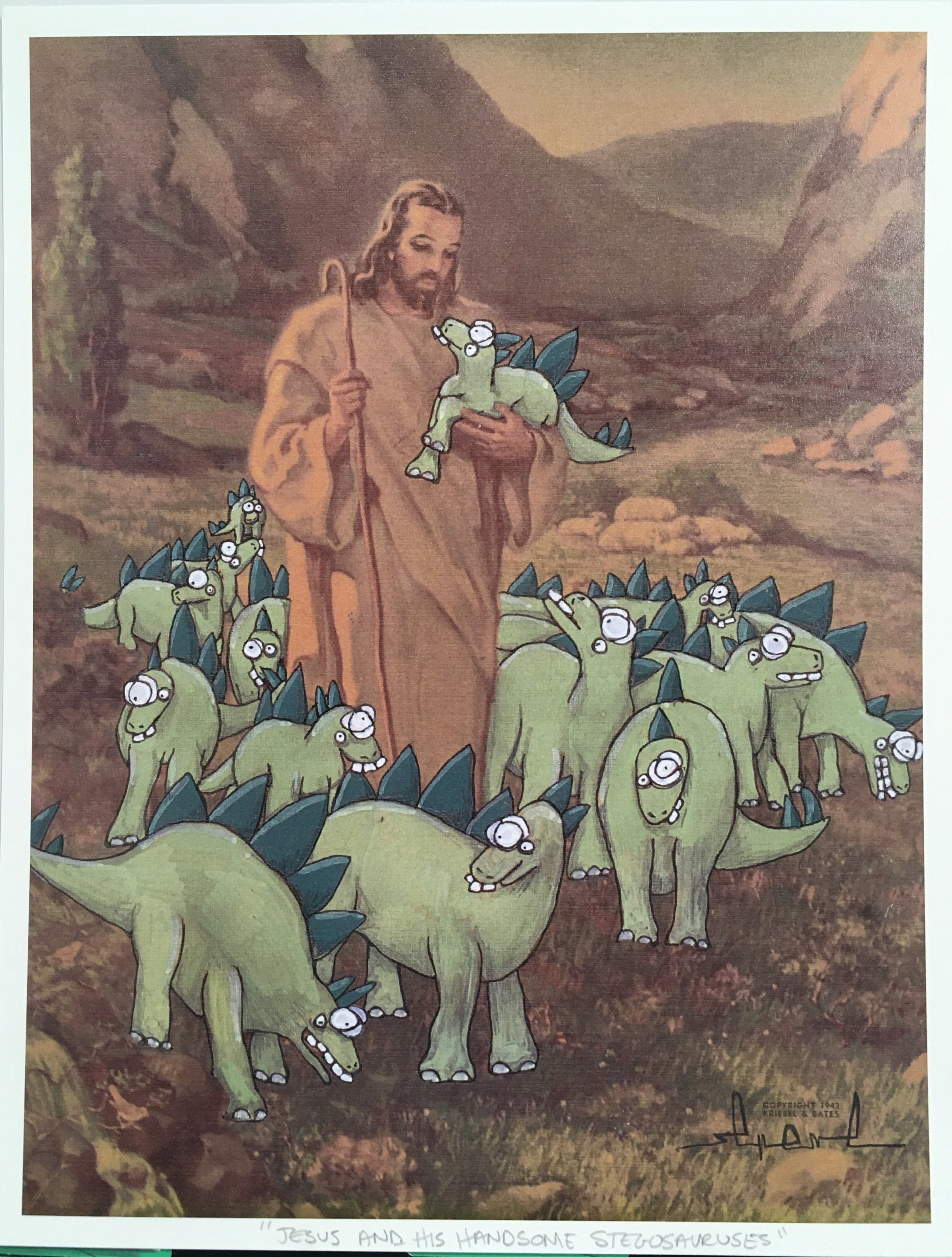 Jesus and His Handsome Stegosauruses