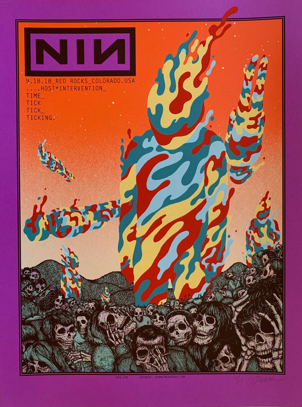 NIN red rocks CO 9.18.18 - Purple Paper - RARE 4/15