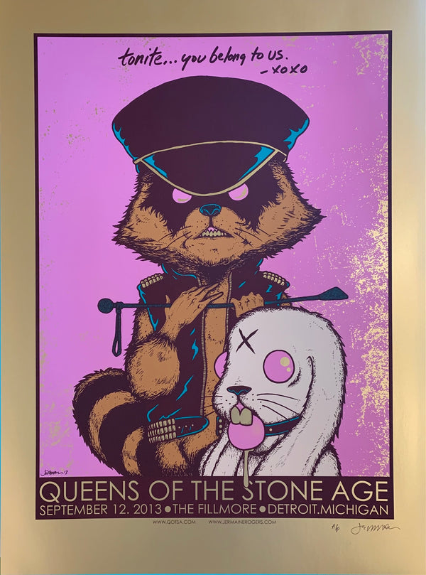 QOTSA Detroit 9.12.13 Gold Foil A/P