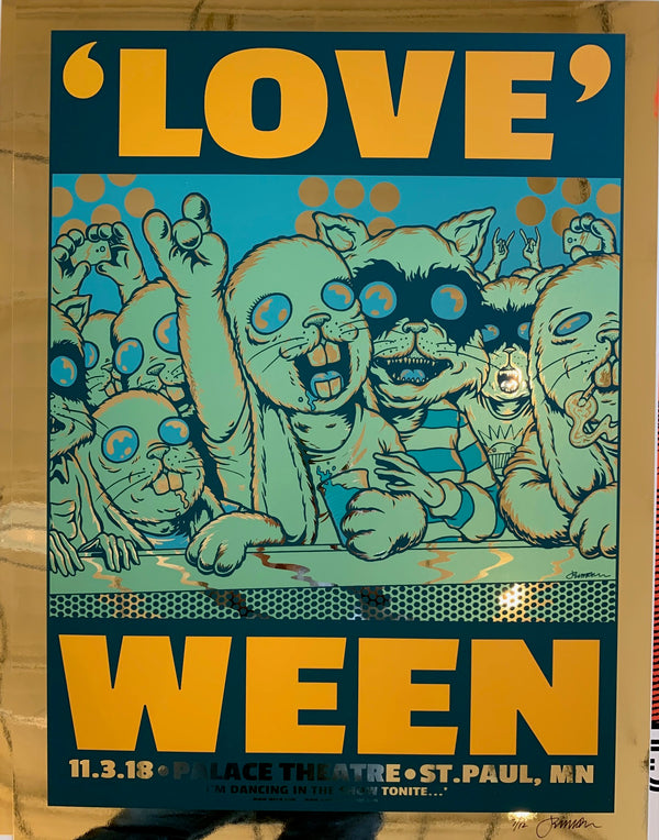 WEEN St. Paul, MN 11.3.18 - RARE 7/12 - Gold Mirror Foil