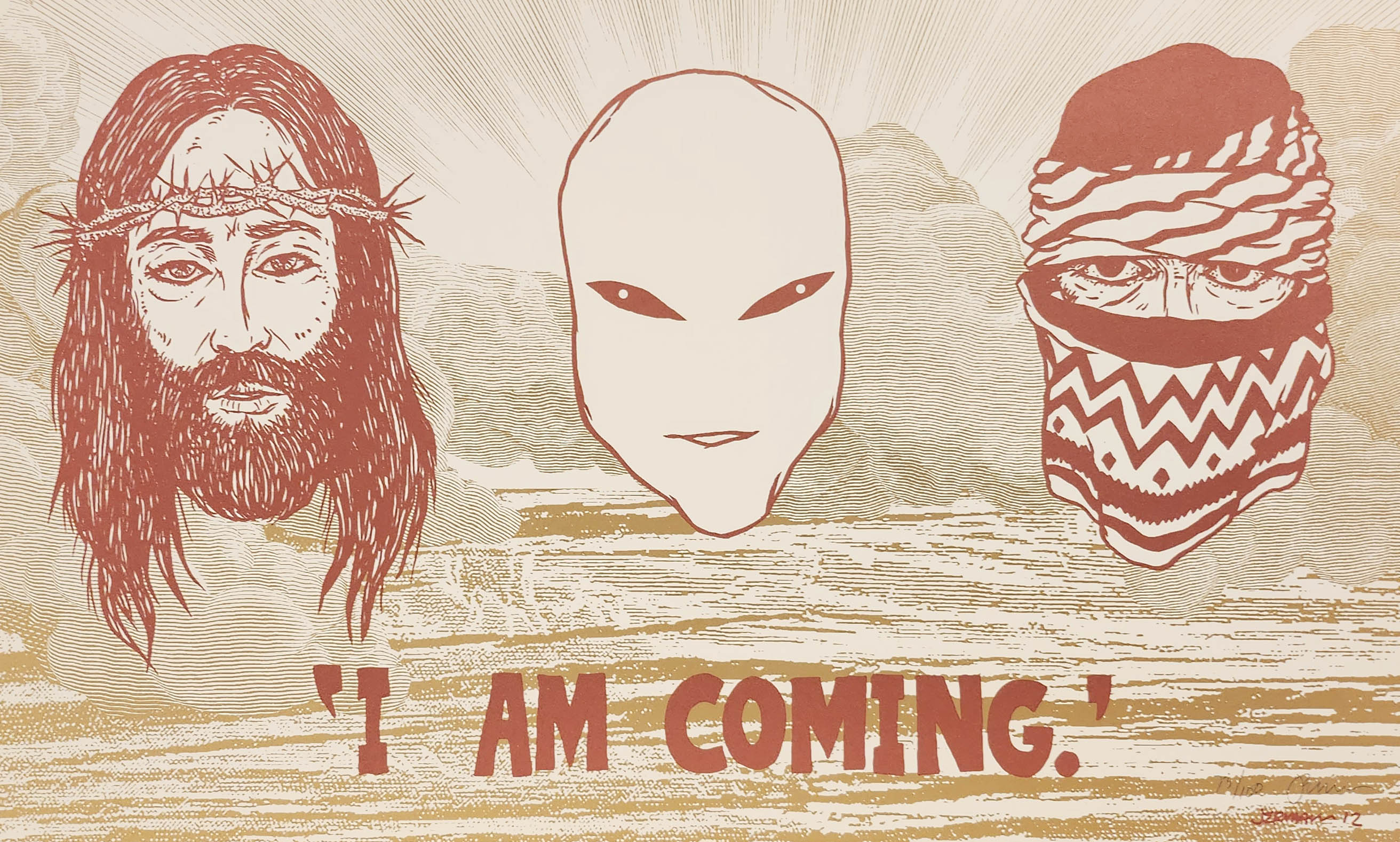 I Am Coming - 73/100 on Cream Stock