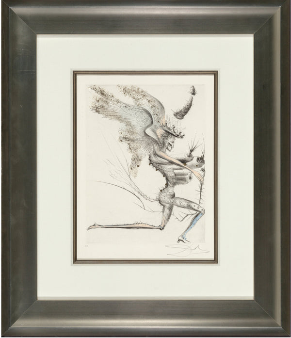 Salvador Dalí | Le Démon ailé ( Winged Demon ) (1969) Custom Framed by Ao5 Gallery