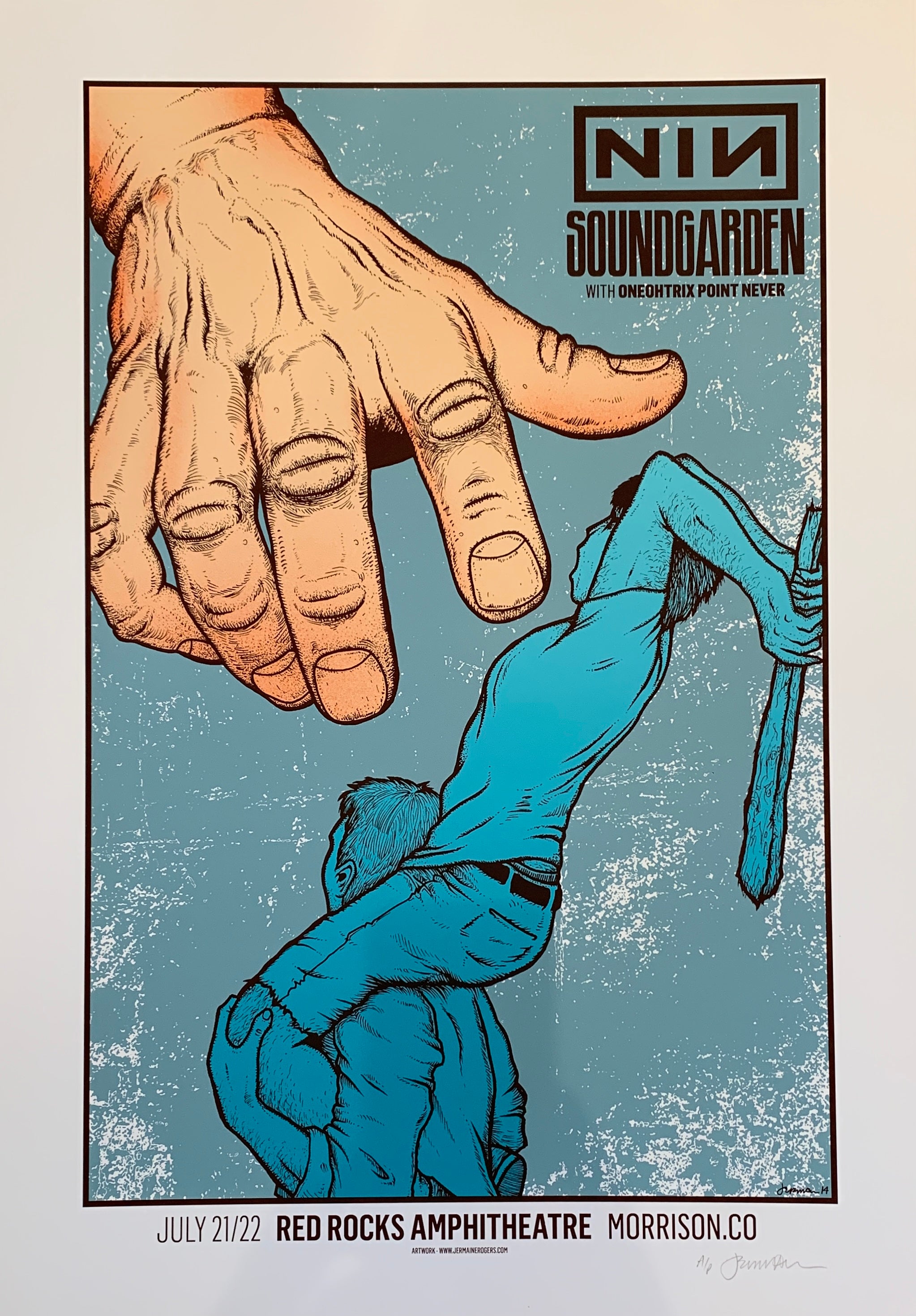 NIN & Soundgarden - Morrison, CO 2014 A/P - Blue Ink Version