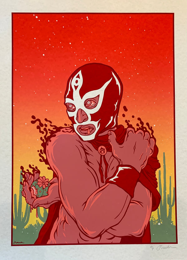El Peyote - A/P - Parchment - FRAMED