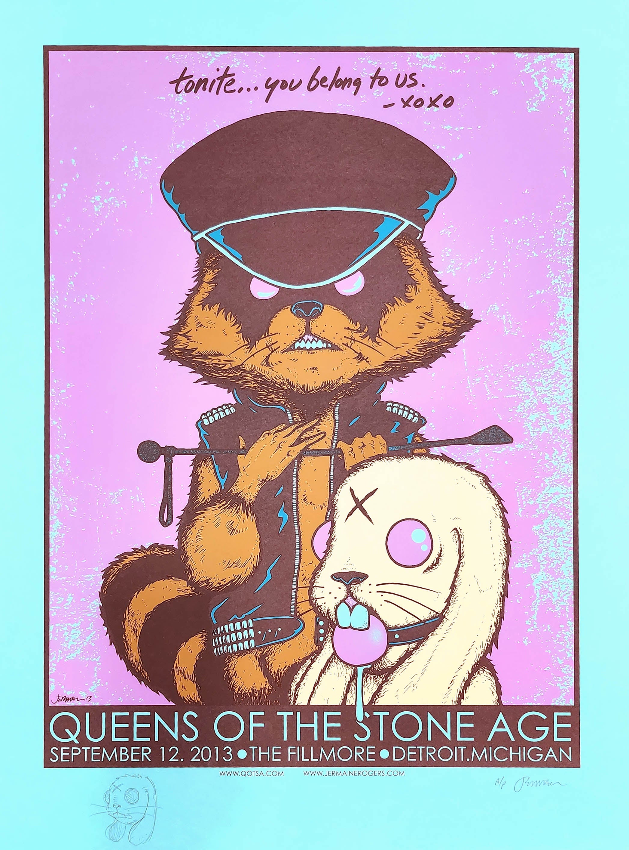QOTSA Detroit 9.12.13 A/P w/ Remarque on Blue Raspberry (Tonite...You Belong to Us)