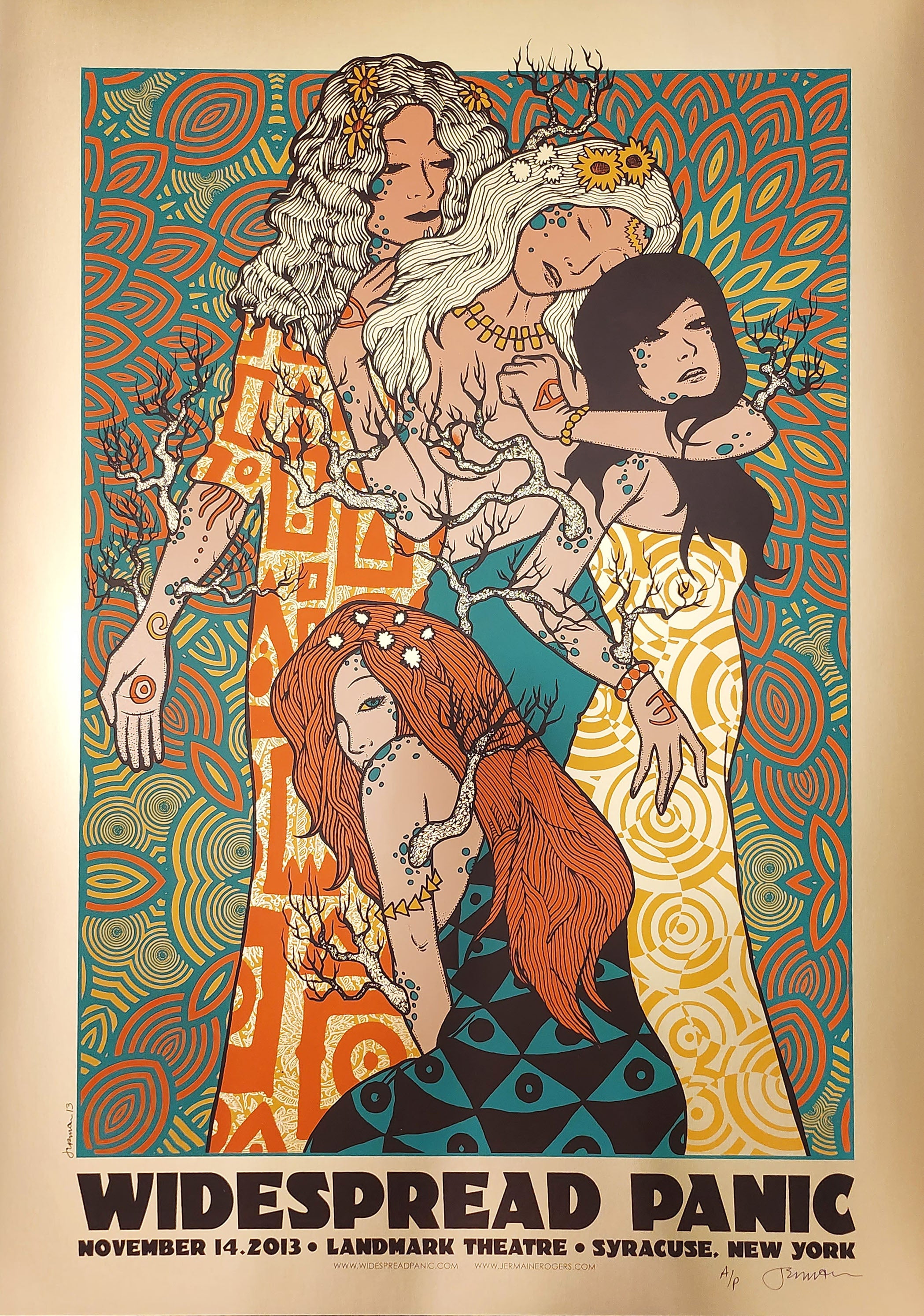 Widespread Panic Syracuse, NY 11.14.13 - RARE A/P - Gold Stock