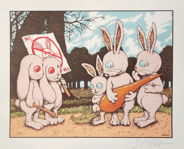 Stupid Animals See Enemies Everywhere - on White