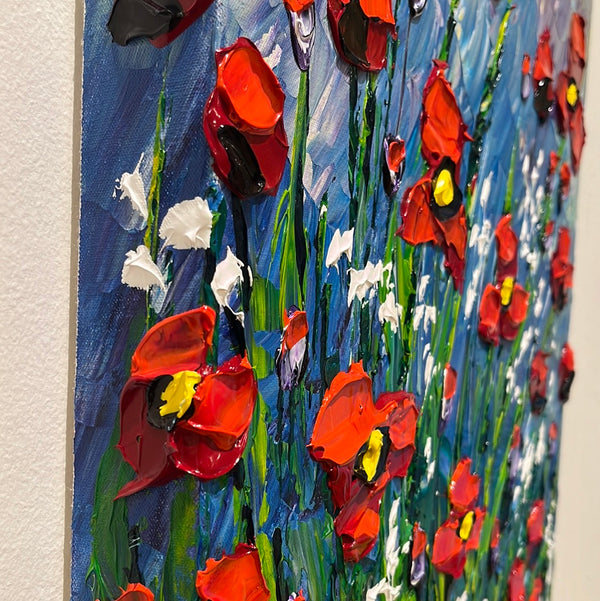 Red Poppies of the Colorful Sky