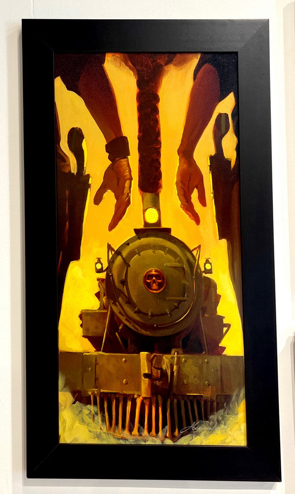 Gabe Leonard's artwork custom framed by Ao5 Gallery.