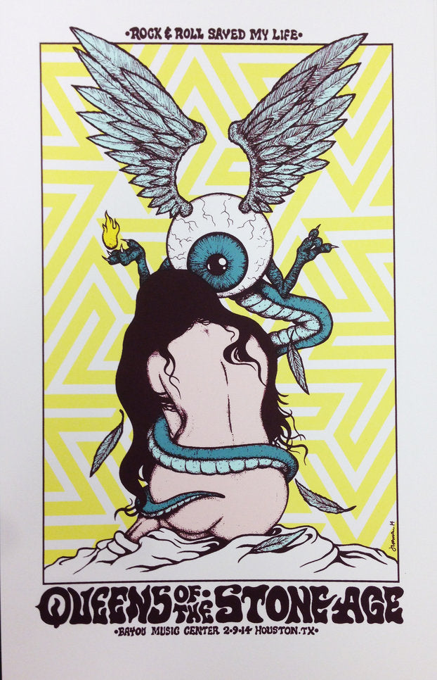 QOTSA - Houston, TX - 2.9.14 (Flying Eyeball, text)