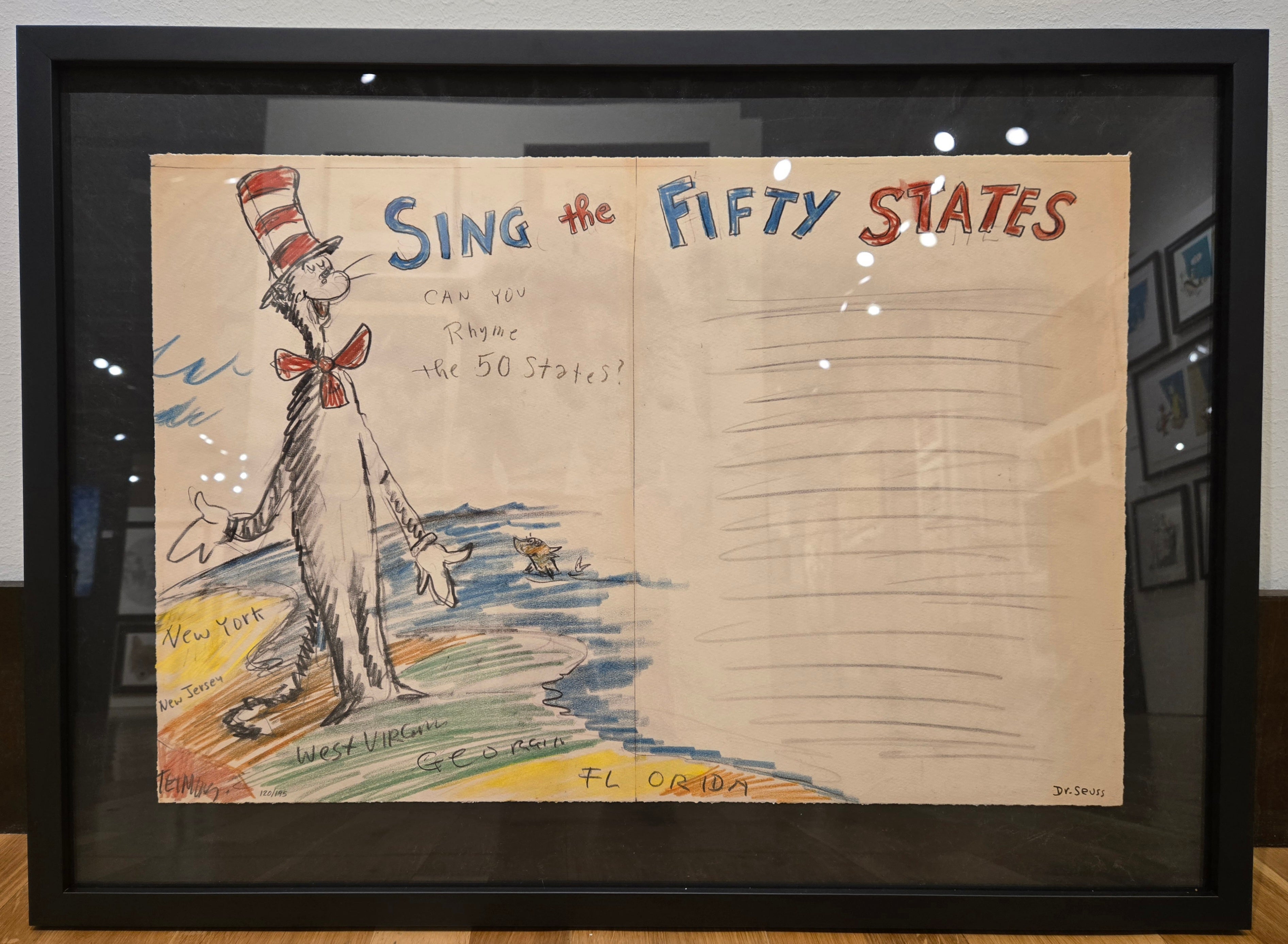 Sing The Fifty States 120/195 - Framed