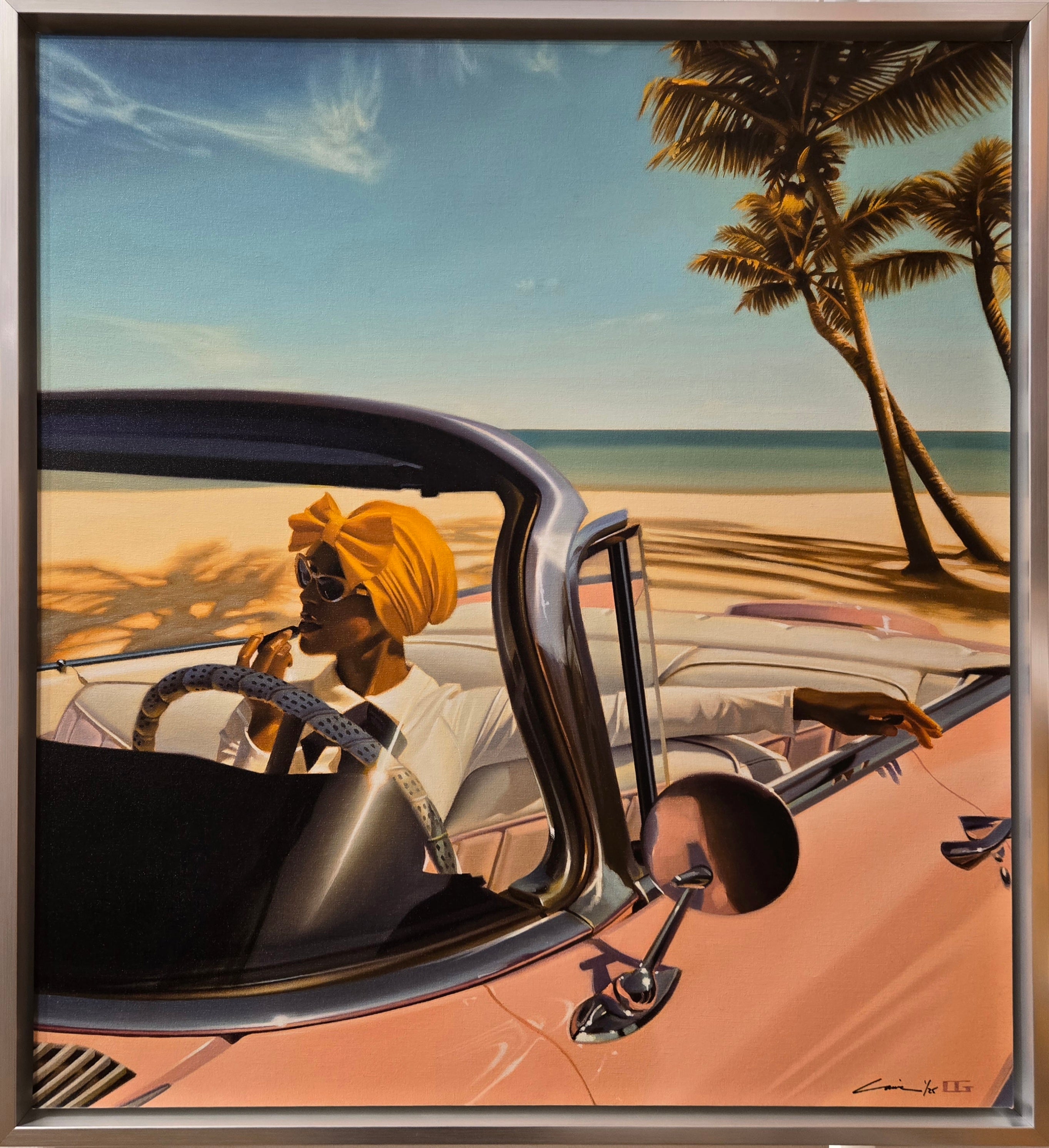 I'm in the Pink Caddy, Can't Miss It! 1/25 - Framed