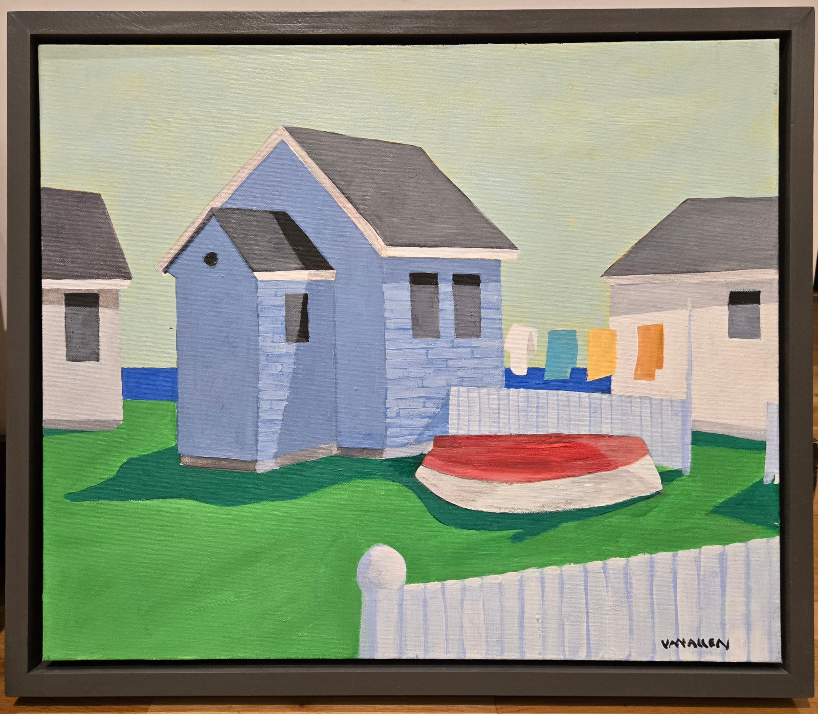 Summer Beach Cottage - Framed