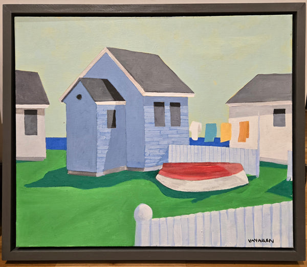 Summer Beach Cottage - Framed