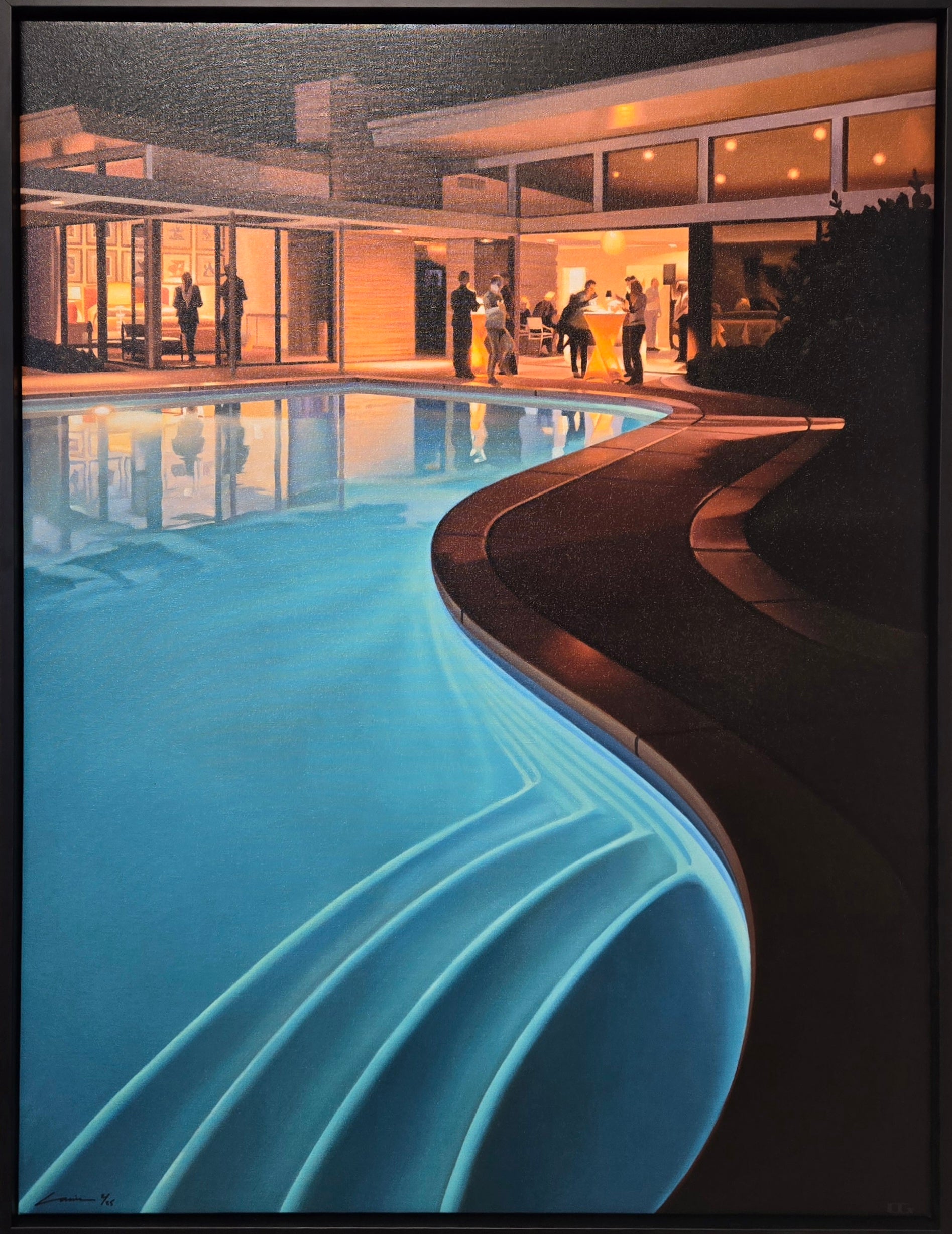 Evening at Twin Palms 2/25 - Framed