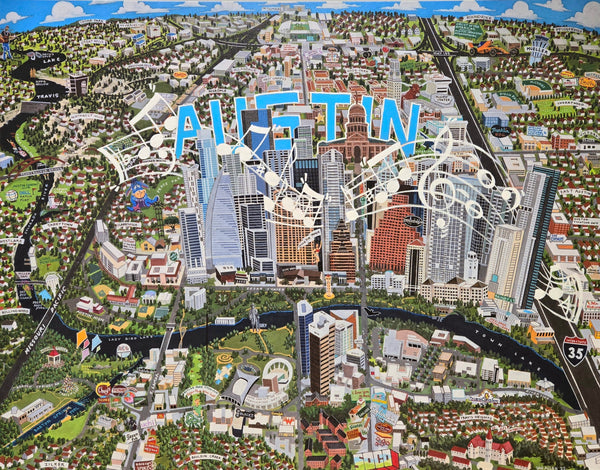 Austin Map Music Capitol