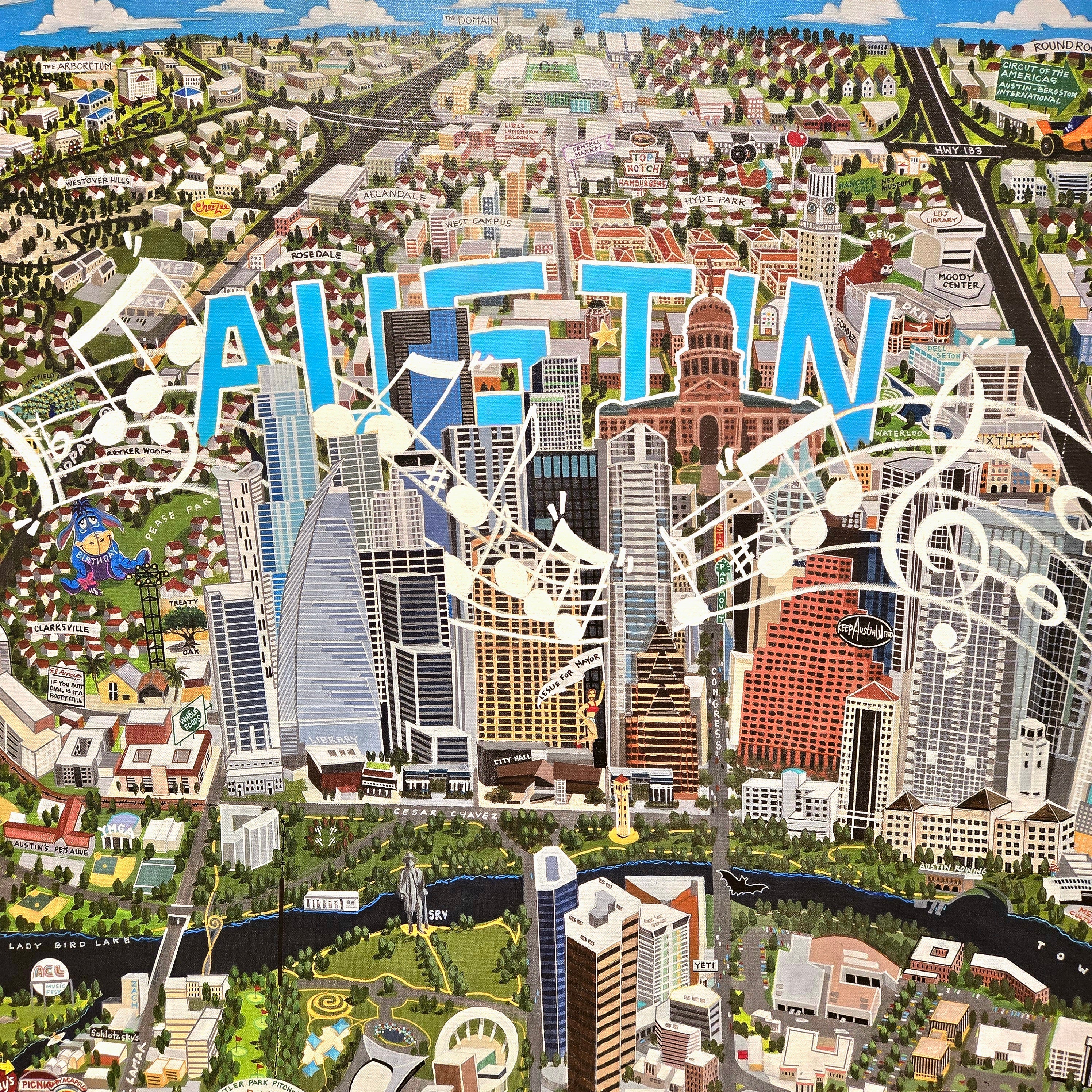 Austin Map Music Capitol