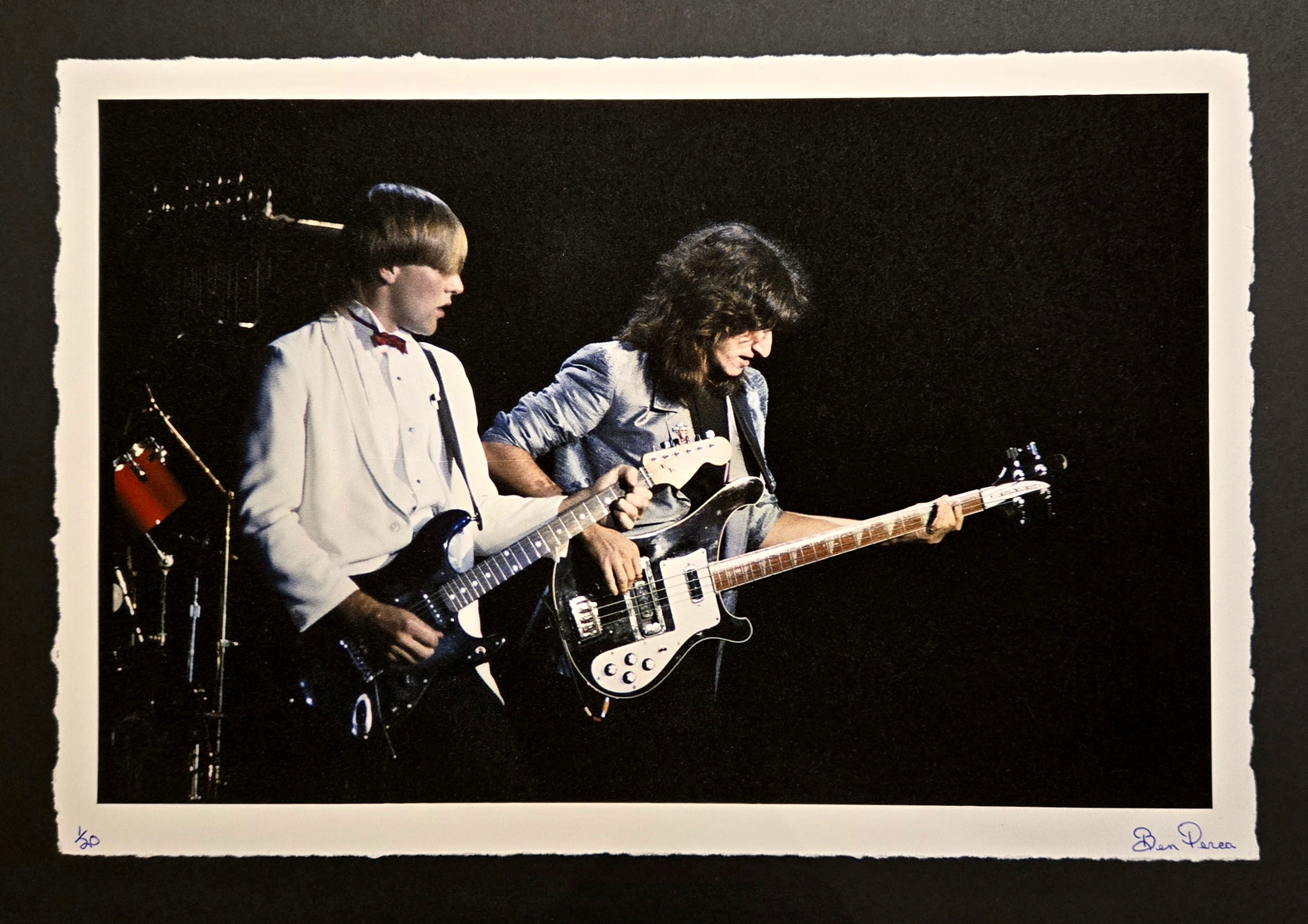 Rush - Alex & Geddy Black Strat Rickenbacker Bass 1/20 Large