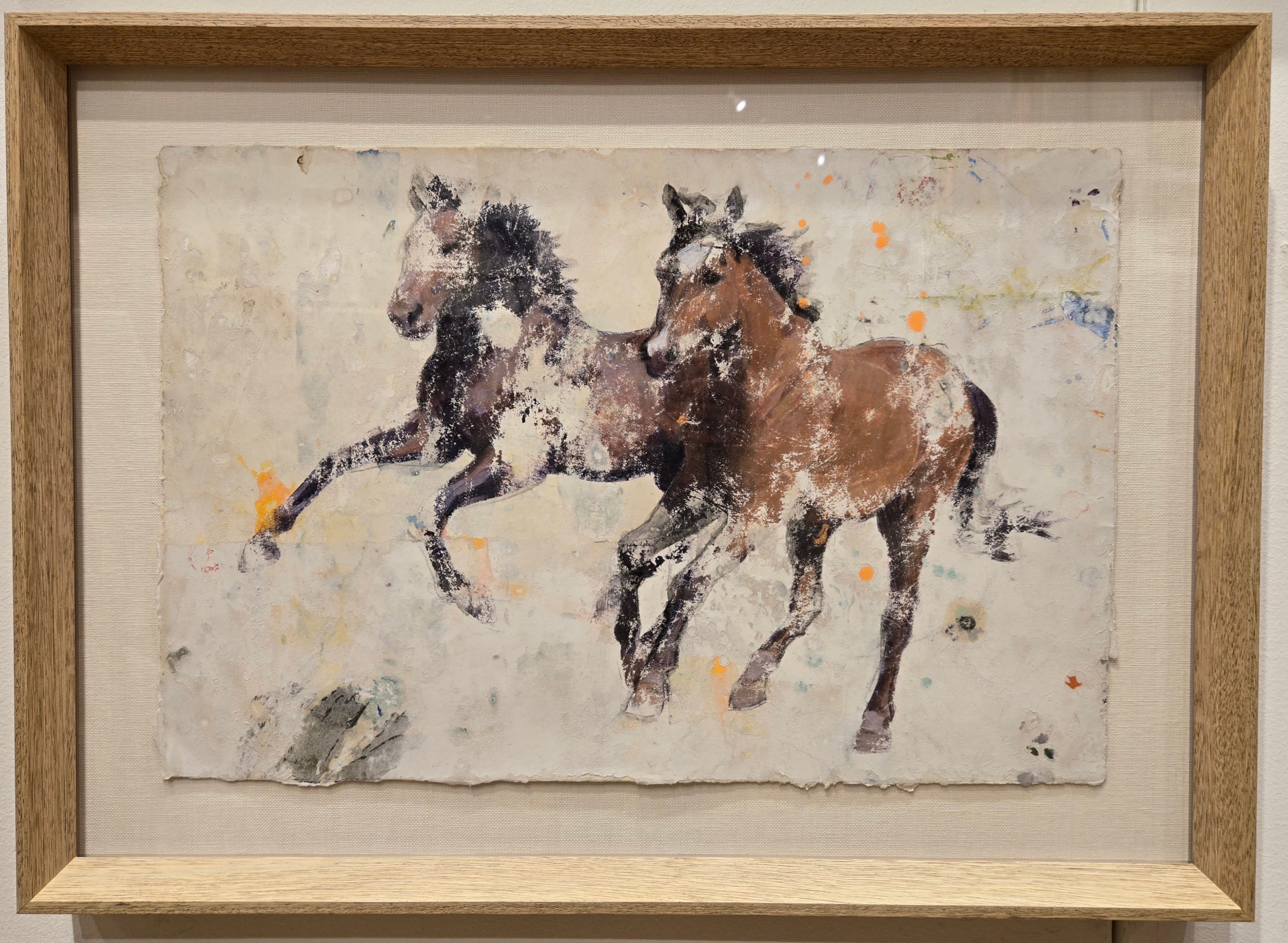 Two Horse Study - Framed