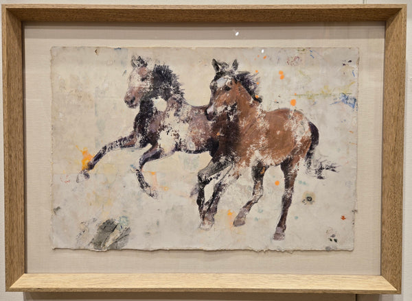 Two Horse Study - Framed