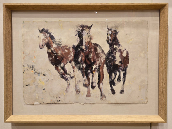 Three Horse Study - Framed