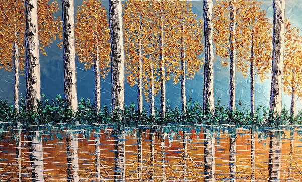 Golden Reflection of the Tall Forest