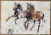 Two Horse Study - Framed
